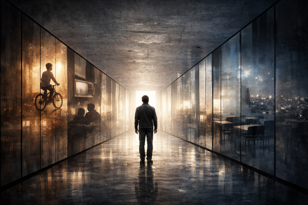 Misperception is a corridor whose architect burned the blueprint and moved in.